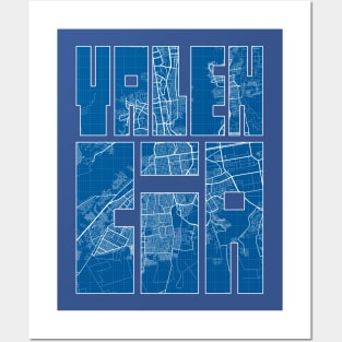 Valencia, Venezuela Map Typography - Blueprint Posters and Art